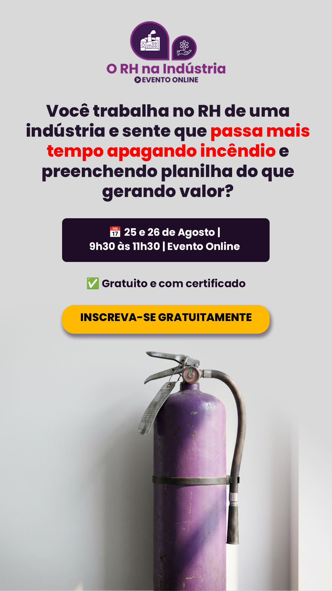 evento online O RH na Indústria