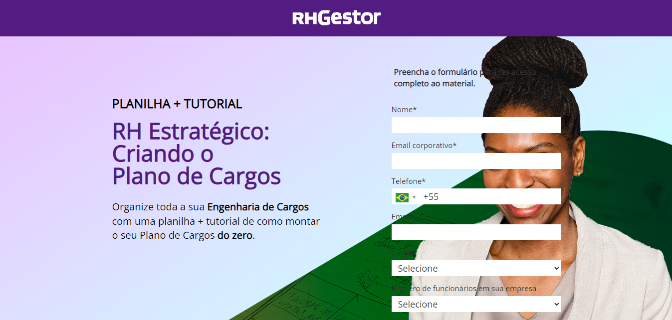 plano de cargos: Planilha + tutorial