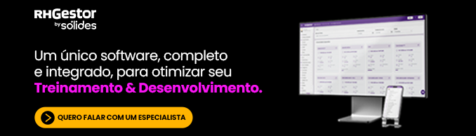 imagem de um monitor e um celular abertos na plataforma da RHGestor com um fundo preto atrás